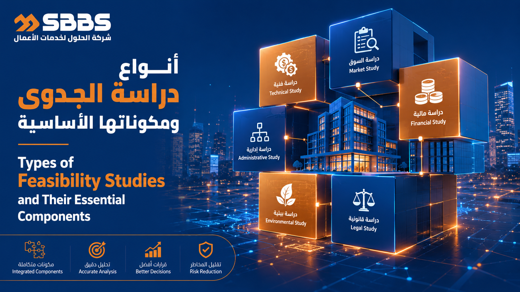 أنواع دراسة الجدوى ومكوناتها الأساسية